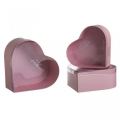 סט 3 קופסאת לב + מכסה שקוף ורוד גדול | חנות מקוונת ALONIT