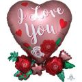 בלון לב פרחים I LOV YOU | חנות מקוונת ALONIT