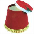 קופסא בצורת כובע תרבוש ק.18 ג.15 - בורדו | חנות מקוונת ALONIT