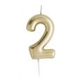 נר מספר זהב מבריק מספר 2 | חנות מקוונת ALONIT