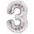בלון מיילר "34 מספר 3 כסף מיילרגרם | חנות מקוונת ALONIT