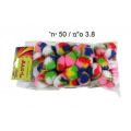 X14 פונפונים 3.80 ס"מ 50 יח | חנות מקוונת ALONIT