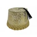 קופסא בצורת כובע תרבוש ק.14.5 ג.9.5 ס"מ - זהב מרוקו | חנות מקוונת ALONIT