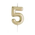 נר מספר זהב מבריק , ספרה 5 | חנות מקוונת ALONIT