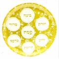 צלחת פסח עגולה פרחונית 32X32X2 סמ | חנות מקוונת ALONIT