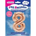 בלון מיילר 34 אינטש מספר 8 רוז גולד | חנות מקוונת ALONIT