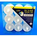 פנס LED לבן נר אור צבעוני PVC פי וי סי 5 סמ 9 יח | חנות מקוונת ALONIT