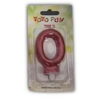 נר מספר 0 אדום נוצץ | חנות מקוונת ALONIT