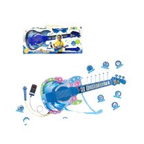 גיטרה + מיקרופון כחול + MP3 + משקפיים + אור וקול 23X50 | חנות מקוונת ALONIT