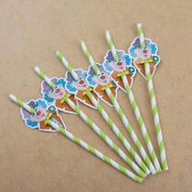 חב' 6 קשית נייר+דיגלון ליצן-ירוק, фото 