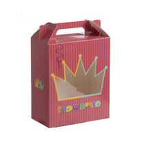 קופסאת קרטון לפורים חלון פסים בורדו | חנות מקוונת ALONIT