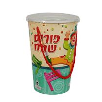 קפ' פופקורן ליצנים ק.13 ג.20 ס"מ+מכסה-טורקיז, фото 