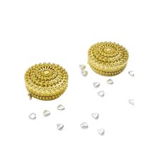 קופסאת פלסטיק עגולה ק.9 ג.4.5 סמ - זהב 6 יח | חנות מקוונת ALONIT