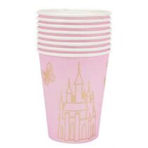 כוסות נייר נסיכות פרימיום הטבעת זהב 8 יח | חנות מקוונת ALONIT