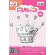בלון מיילר כתר כסף לבן 101 ס"מ | חנות מקוונת ALONIT
