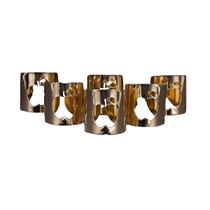 חבילת 6 חבק מפיות מתכת זהב - תפוח | חנות מקוונת ALONIT