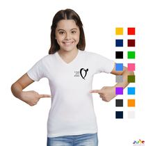 חולצות בית ספר לבית ספר צווארון V בנות, фото 