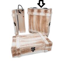 קופסאת עץ ל-2 בקבוקים מעושן | חנות מקוונת ALONIT