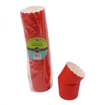 חבילת 40 עטרות קרטון לאפיה 7 / 5.5 ס"מ - אדום | חנות מקוונת ALONIT