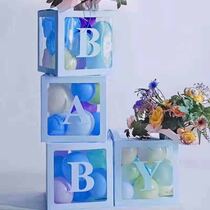 סט 4 קופסאות שקופות 30*30 תכלת כיתוב בייבי | חנות מקוונת ALONIT