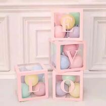 סט 4 קופסאות שקופות 30*30 ורוד כיתוב בייבי | חנות מקוונת ALONIT