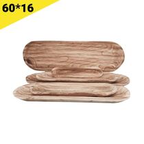 מגש אובלי עץ מגולף 16*60 | חנות מקוונת ALONIT