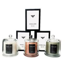 נר ריחני בעל עיצוב מודרני 3 ריחות ועיצובים שונים עם פקק ביטחון וגוף מזכוכית | חנות מקוונת ALONIT