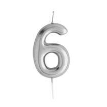 נר כסף מבריק מספר 6 | חנות מקוונת ALONIT