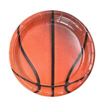 צלחות סט כדורסל בינוני 8 יח' | חנות מקוונת ALONIT