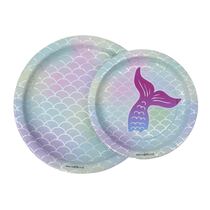 צלחות נייר 8 יח' סט בת הים קשקשים קטן | חנות מקוונת ALONIT