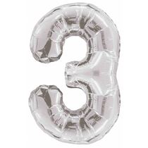 בלון מיילר "34 מספר 3 כסף מיילרגרם | חנות מקוונת ALONIT