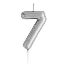 נר מספר כסף מבריק מספר 7 | חנות מקוונת ALONIT