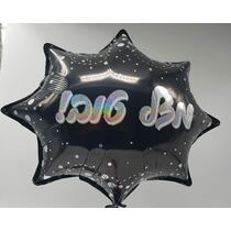 בלון מיילר כוכב מזל טוב כסף שחור 18 אינטש | חנות מקוונת ALONIT