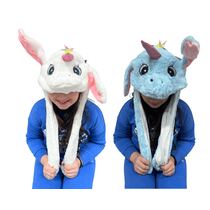 כובע פרווה חד קרן אזניים ארוכות עם אור | חנות מקוונת ALONIT