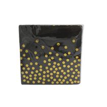 מפיות נייר 20 יח' שחור זהב עיגולים | חנות מקוונת ALONIT