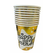 כוסות זהב מטאלי 10יח | חנות מקוונת ALONIT