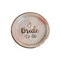 8 צלחות גדולות bride to be עם הטבעה | חנות מקוונת ALONIT