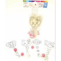 מטקה עץ + כדור לצביעה חיות 22X11 סמ 10 יח | חנות מקוונת ALONIT