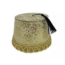 קופסא בצורת כובע תרבוש ק.14.5 ג.9.5 ס"מ - זהב מרוקו | חנות מקוונת ALONIT