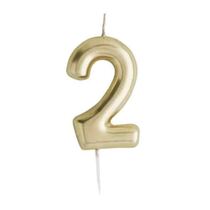 נר מספר זהב מבריק , ספרה 2 | חנות מקוונת ALONIT