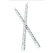 זוג נרות מסוסלים 2 5 ס"מ כסף | חנות מקוונת ALONIT