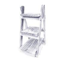 מעמד עץ קטן 3 קומות לבן | חנות מקוונת ALONIT