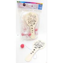 מטקה עץ עם כדור מחבר משחקים בכיף 22X10 סמ 10 יח | חנות מקוונת ALONIT