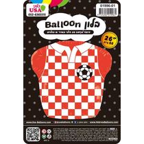 בלון מיילר "26 חולצת כדור רגל אדום / לבן | חנות מקוונת ALONIT