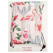 תיק שרוכים פלמינגו הדפס דו-צדדי, фото 
