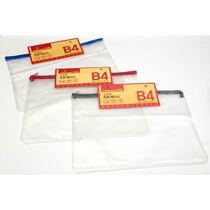 תיקיית PVC פי וי סי רוכסן 25.5X37 סמ צבעוני שקוף | חנות מקוונת ALONIT