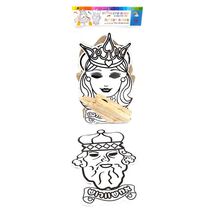 מסכות לצביעה מלך מלכה + מקלות עץ 18 יח | חנות מקוונת ALONIT