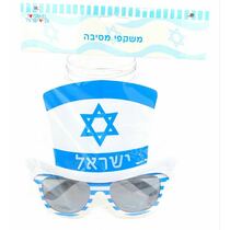 משקפי מסיבה כובע דגל ישראל 14.5X17 סמ, фото 