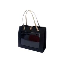 שקית קשיחה שחורה + חלון שקוף 28X24 | חנות מקוונת ALONIT