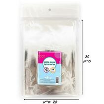 חבילת שקיות צלופן 25 יח - 20*30 ס"מ (כ A4) + פס הדבקה | חנות מקוונת ALONIT